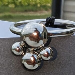 Calvin Klein Silver Bubble,  Spinner / Fidget Ring (NWT)
